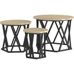 Vidaxl - table d'appoint empilable 3 pcs chêne sonoma 53 x 53 x 40 cm Vidaxl - table d'appoint empilable 3 pcs chêne sonoma 53 x 53 x 40 cm