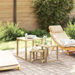 Vidaxl - table de bain de soleil marron 50. 5 x 50 x 46 cm pin impr�gn�
