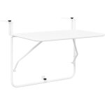 Vidaxl - table suspendue de balcon blanc 60 x 39 x 65 cm acier