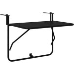 Vidaxl - table suspendue de balcon noir 60 x 39 x 65 cm acier Vidaxl - table suspendue de balcon noir 60 x 39 x 65 cm acier