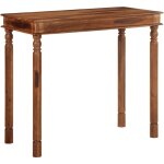 Vidaxl ? table de bar en bois d'acacia massif 120x60x107 cm ? finition couleur miel ? assemblage requis ...