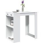 Table de bar blanc 102x70x103, 5 cm bois d'ingnierie - vidaxl
