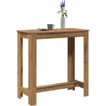 Table de bar ch�ne artisanal 102x50x103, 5 cm bois d'ing�nierie - vidaxl