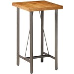 Vidaxl table de bar teck recycl massif 60x60x107 cm