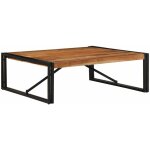 Vidaxl ? table basse carr�e 100x100x35 cm en bois d'acacia massif ? r�sistante aux intemp�ries ? cadre ...