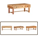Vidaxl - table basse 100x50x40 cm bois d'acacia massif - table basse - meuble salon - table acacia - ...