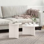 Vidaxl - table basse 2 pcs blanc 49 x 49 x 28 cm bois de pin massif