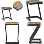 Vidaxl - table basse 30x30x50 cm bois de teck massif et polyr�sine - table basse - meubles de salon - ...