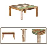 Vidaxl - table basse 80x80x40 cm bois de récupération massif - table basse - meuble rustique - table ... Vidaxl - table basse 80x80x40 cm bois de récupération massif - table basse - meuble rustique - table ...
