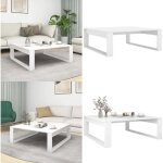 Vidaxl - table basse blanc 100x100x35 cm bois d'ingénierie - table basse blanche - meuble salon - table ... Vidaxl - table basse blanc 100x100x35 cm bois d'ingénierie - table basse blanche - meuble salon - table ...