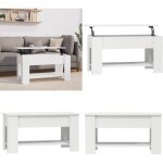 Vidaxl - table basse blanc 101x49x52 cm bois d'ingénierie - table basse blanche - meuble salon - table ... Vidaxl - table basse blanc 101x49x52 cm bois d'ingénierie - table basse blanche - meuble salon - table ...
