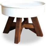 Table basse bois de récupération massif 60x45 cm blanc vidaxl Table basse bois de récupération massif 60x45 cm blanc vidaxl
