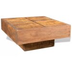 Vidaxl - table basse carr�e marron bois massif de manguier