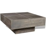Vidaxl - table basse carr�e marron fonc� bois massif de manguier