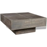 Vidaxl - table basse carr�e marron fonc� bois massif de manguier