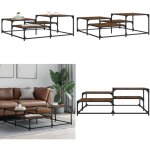 Vidaxl - table basse ch�ne marron 107x107x40 cm bois d'ing�nierie - table basse - meuble salon - table ...
