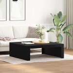 Vidaxl - table basse en ch�ne noir - 100 x 100 x 35 cm, faite en bois d'ing�nierie de qualit�.