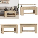Vidaxl - table basse ch�ne sonoma 101x49x52 cm bois d'ing�nierie - table basse - meuble salon - table ...