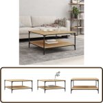 Table basse chne sonoma 80x80x40 cm bois d'ingnierie - table basse - meuble salon - table d'appoint ...