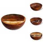 Table basse forme de bol avec base en acier bois recycl - table basse - table d'appoint - meubles vintage ...