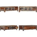 Vidaxl - table basse gris 100x50x30 cm bois massif - table basse - meuble tv - rangement - bois massif ... Vidaxl - table basse gris 100x50x30 cm bois massif - table basse - meuble tv - rangement - bois massif ...