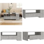 Vidaxl - table basse gris b�ton 102x55x42 cm bois d'ing�nierie - table basse - meuble salon - bout de ...