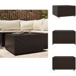 Vidaxl - table basse de jardin carré marron 50x50x30 cm résine tressée - table basse jardin - mobilier ... Vidaxl - table basse de jardin carré marron 50x50x30 cm résine tressée - table basse jardin - mobilier ...