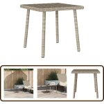 Vidaxl - table basse de jardin rectangulaire gris clair résine tressée Vidaxl - table basse de jardin rectangulaire gris clair résine tressée