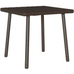 Vidaxl - table basse de jardin rectangulaire marron 40x40x37 cm rotin Vidaxl - table basse de jardin rectangulaire marron 40x40x37 cm rotin