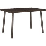 Vidaxl - table basse de jardin rectangulaire marron 60x40x37 cm rotin