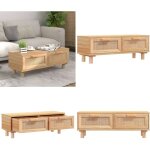 Vidaxl - table basse marron 80x40x30 cm bois d'ingnierie et pin massif - table basse - meuble salon ...