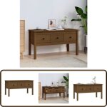 Vidaxl - table basse marron miel 102x49x55 cm bois massif de pin - table basse - meuble tv - table d'appoint ...