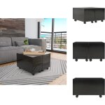 Vidaxl - table basse noir brillant 60x60x35 cm bois d'ingnierie - table basse - meuble tv - table d'appoint ...