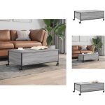 Table basse avec roulettes sonoma gris bois d'ingnierie - table basse - meuble salon - table d'appoint ...
