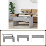 Vidaxl - table basse sonoma gris 80x50, 5x41, 5 cm bois d'ingnierie - table basse - meuble salon - table ...
