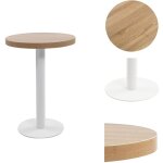 Vidaxl - table de bistro marron clair 60 cm mdf - table bistro - table ronde - mobilier extrieur - dcoration ...