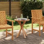 Vidaxl - table bistrot marron 70 x 70 x 75 cm bois de teck solide