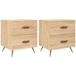 Tables de chevet 2 pcs chêne sonoma 40x35x47, 5 cm vidaxl Tables de chevet 2 pcs chêne sonoma 40x35x47, 5 cm vidaxl
