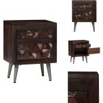 Table de chevet bois de rcupration solide 40 x 30 x 50 cm - table de chevet - meubles vintage - mobilier ...