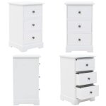 Table de chevet mdf et bois de pin 35x32x59 cm - table de chevet - commode - meuble de chambre - mobilier ...