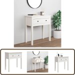 Table console blanc 70x35x75 cm bois massif de pin - table basse - table d'appoint - meuble de salon ...