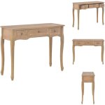 Vidaxl - table de console et coiffeuse avec 3 tiroirs marron - table basse - meuble rangement - commode ... Vidaxl - table de console et coiffeuse avec 3 tiroirs marron - table basse - meuble rangement - commode ...