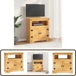 Table console gamme corona pin mexicain 80x43x78 cm - meuble tv - table basse - armoire d'angle - rangement ...