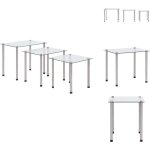 Vidaxl - tables gigognes 3 pcs transparent verre tremp - table basse transparente - set de tables gigognes ...
