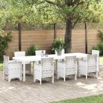 Vidaxl - table de jardin blanc 300 x 100 x 73 cm polyrotin