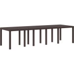 Vidaxl - table de jardin marron 300 x 100 x 73 cm polyrotin Vidaxl - table de jardin marron 300 x 100 x 73 cm polyrotin