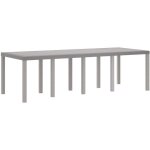 Vidaxl - table de jardin gris clair 250 x 100 x 73 cm polyrotin