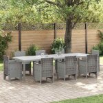 Vidaxl - table de jardin gris clair 300 x 100 x 73 cm polyrotin