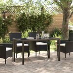Vidaxl - table de jardin noir 140 x 80 x 73 cm teck massif