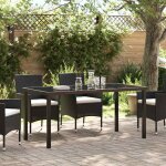 Vidaxl - table de jardin noir 160 x 80 x 73 cm teck massif